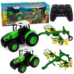 TRAKTOR ZE ZGRABIARKĄ R/C 1:24, LEANTOYS