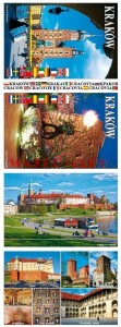 KRAKÓW - SKŁADANKA POCZTÓWKI