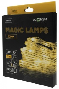 MAGICZNE LAMPKI 300 LED 3000K 30M DC5V