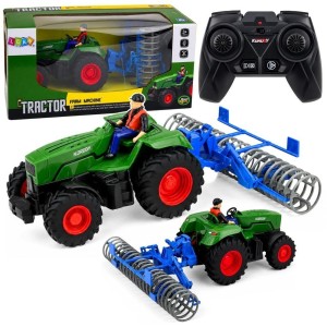 TRAKTOR Z WAŁEM ROLNICZYM R/C 1:24, LEANTOYS