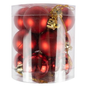 BOMBKI NIETŁUKĄCE W TUBIE CZERWONE 3CM 12SZT