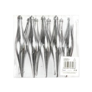 SOPLE W PVC SREBRNE 15CM 10SZT