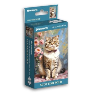 PUZZLE 108 MINI ELEGANT CAT SCOTTISH FOLD, PENMATE