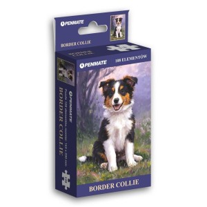 PUZZLE 108 MINI DOG GARDEN BORDER COLLIE, PENMATE