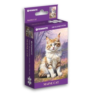 PUZZLE 108 MINI ELEGANT CAT MAINE CAT, PENMATE