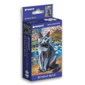 PUZZLE 108 MINI ELEGANT CAT RUSSIAN BLUE, PENMATE