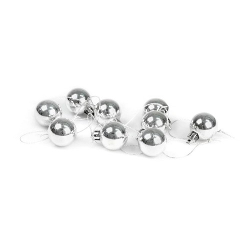 Bombki mini srebrne 9szt