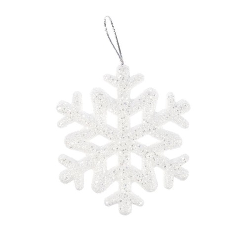 Śnieżynka lśniąca 9.5cm 7szt