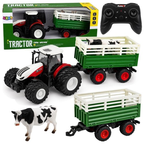 Traktor z przyczepą R/C 1:24, Leantoys