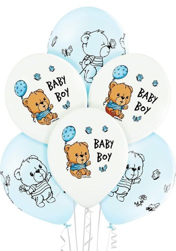 Balony dla chłopca 30cm 6szt