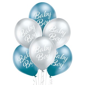 BALONY GLOSSY CHŁOPIEC 30CM 6SZT