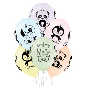 BALONY MAŁE JEDNOROŻCE 30CM 6SZT
