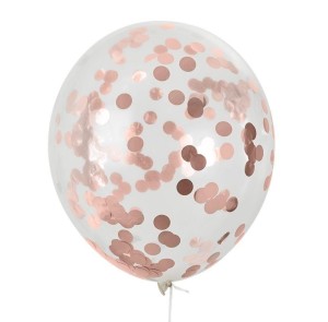 BALONY Z KONFETTI CZERWONYM 30CM 5SZT