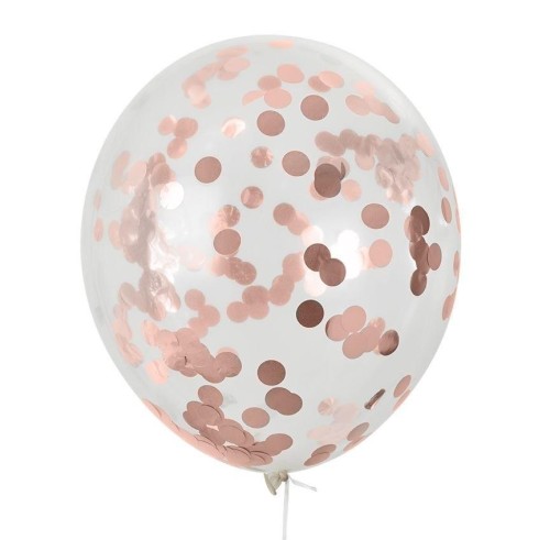 Balony z konfetti czerwonym 30cm 5szt