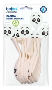 BALONY PANDA 30CM 6SZT