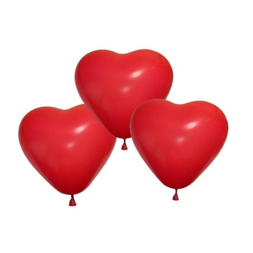 Balony serca czerwone 5szt