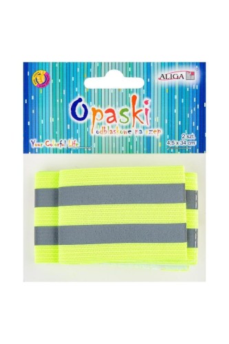 Opaski odblaskowe na rzep 4,5x34cm 2szt, Aliga