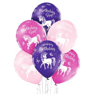 BALONY DLA DZIEWCZYNKI 30CM 6SZT