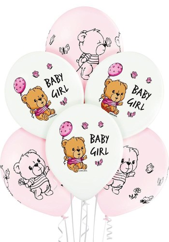 Balony dla dziewczynki 30cm 6szt