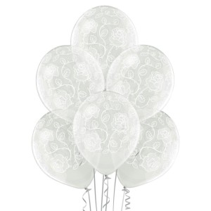 BALONY CRYSTAL RÓŻE 30CM 6SZT