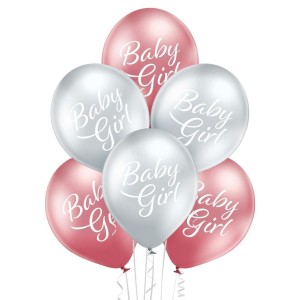 BALONY GLOSSY DZIEWCZYNKA 30CM 6SZT