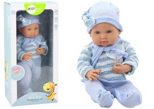BOBAS W NIEBIESKIM SWETERKU W PASKI, LEANTOYS