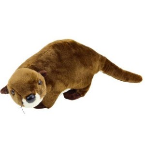 MASKOTKA PRZYTULANKA WYDRA BRĄZOWA 37CM, LEANTOYS