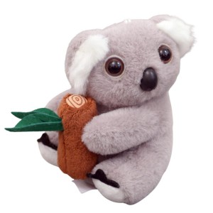 BRELOK KOALA Z GAŁĘZIĄ SZARY 12CM, LEANTOYS