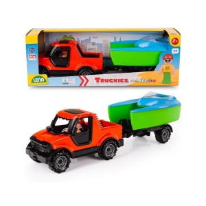 LENA TRUCKIES PICKUP TERENOWY Z PRZYCZEPKĄ I ŁÓDKĄ