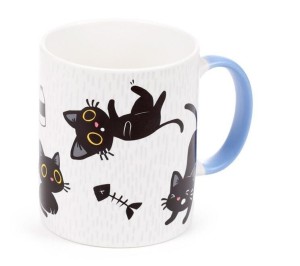 KUBEK PORCELANOWY LUCKY THE BLACK CAT, PUCKATOR