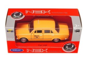 FIAT 125P 1:39 TAXI POMARAŃCZOWY WELLY, WELLY