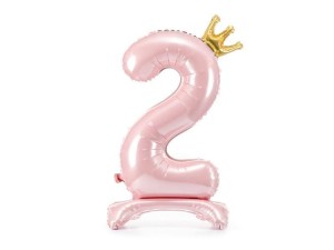 STOJĄCY BALON FOLIOWY 2 84CM JASNY RÓŻOWY