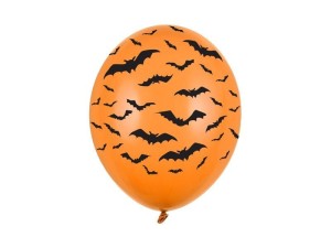 BALONY NIETOPERZE PASTEL M. ORANGE 30CM 6SZT