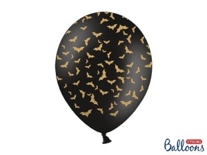 BALONY NIETOPERZE PASTEL BLACK 30CM 50SZT