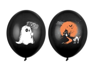 BALONY DUSZEK PASTEL BLACK 30CM 6SZT