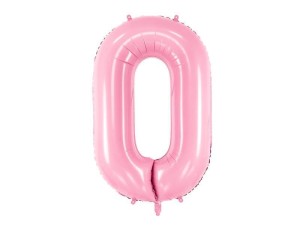 BALON FOLIOWY 0 RÓŻOWY 86CM