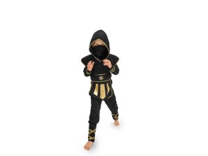 STRÓJ NINJA CZARNY ROZM. 116-128CM