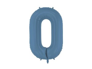 BALON FOLIOWY CYFRA 0 86CM GRANAT