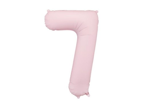 Balon foliowy cyfra 7 86cm jasny różowy