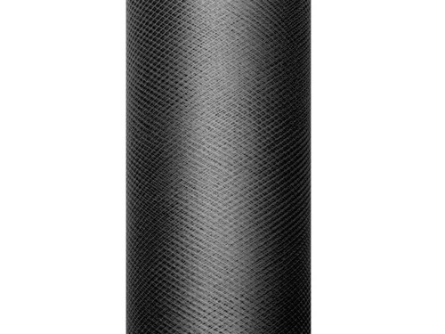 Tiul gładki czarny 0,3x9m