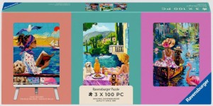 PUZZLE 2D 3X100 HAVE DOG WILL TRAVEL, RAVENSBURGER