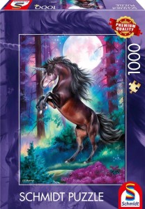 PUZZLE 1000 JEDNOROŻEC W ŚWIETLE KSIĘŻYCA, SCHMIDT