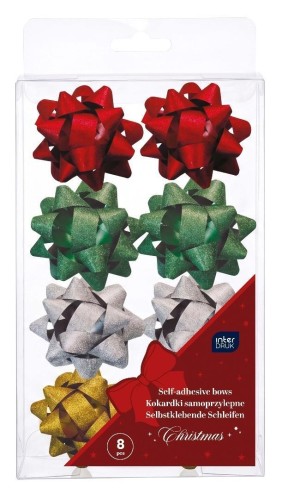 Kokardki błyszczące średnica 3,8cm 8szt