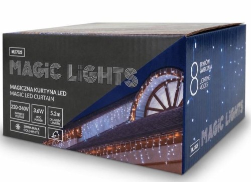 Magiczna kurtyna 150led 8 tryb IP44 2700K 5,2m 31V