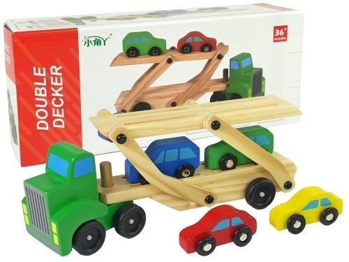 Laweta drewniana zielona, Leantoys