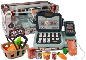 ZESTAW SKLEPOWY KASA Z MIKROFONEM, LEANTOYS