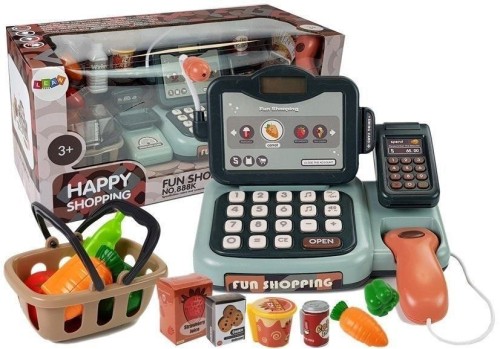 Zestaw sklepowy kasa z mikrofonem, Leantoys