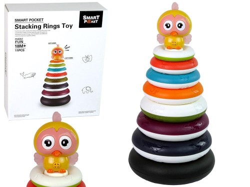 Edukacyjna piramidka z obręczy, Leantoys