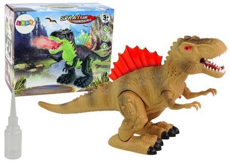 Dinozaur ziejący ogniem brązowy, Leantoys
