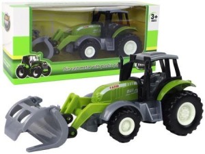 TRAKTOR KOPARKA KROKODYLEK ZIELONY, LEANTOYS